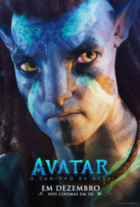 Pôster do filme "Avatar: O Caminho da Água", de James Cameron.